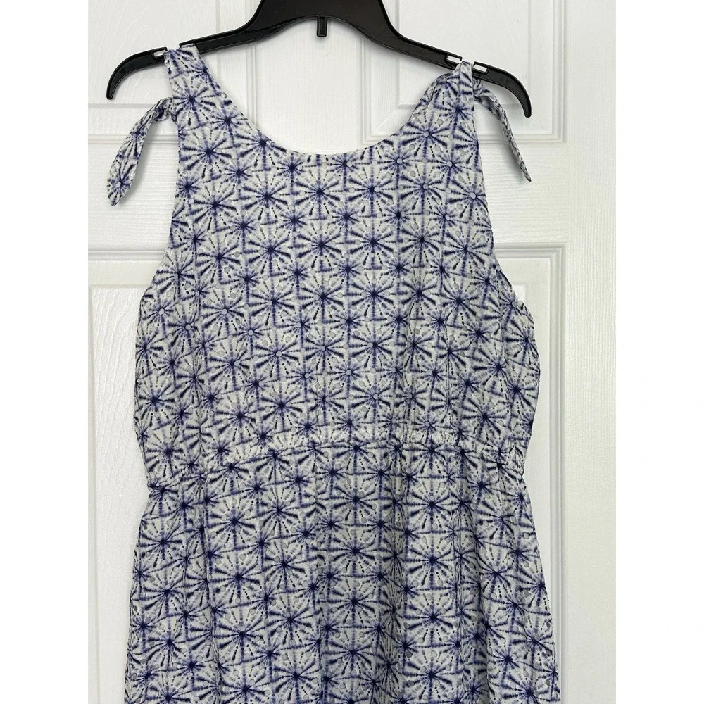 Soft Surroundings Kyoto Embroidered White Blue Eyelet‎ Tiered Maxi Dress Sz PXL - Picture 11 of 12